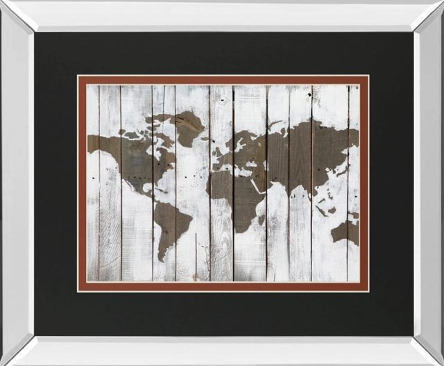 Classy Art Hearthered World By Bassin, C. Mirror Framed Wall Art-1