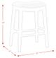 Elements International Parkside Linen 30'' Bar Stool-3