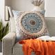 Surya Dayna Bright Blue 20"x20" Toss Pillow with Down Insert-3