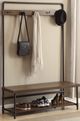 Coaster® Alise Chestnut Hall Tree with 5 Coat Hooks-1