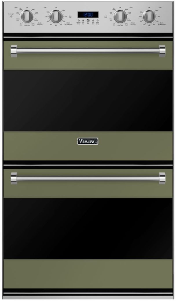 Viking® 3 Series 30" Cypress Green Double Electric Wall Oven-0
