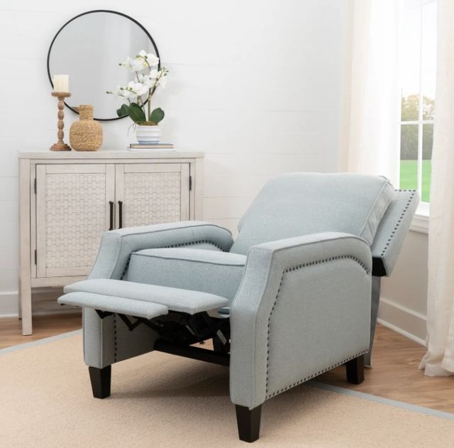Powell® Portico Ice Blue Manual Recliner-2