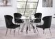 Coaster® Alaia Glass Top Dining Table with Polished Chrome Legs-3