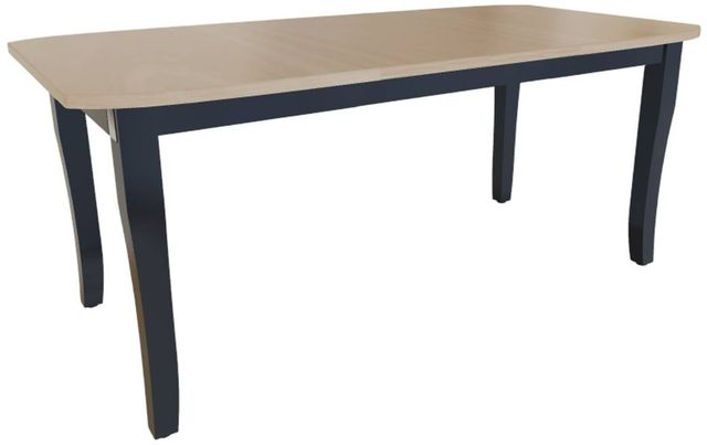 Mavin Customizable 48" Boat Extendable Dining Table with 2 Leaves-0