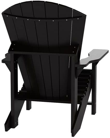 C.R. Plastic Generation Line Black Classic Adirondack Outdoor Chair-3