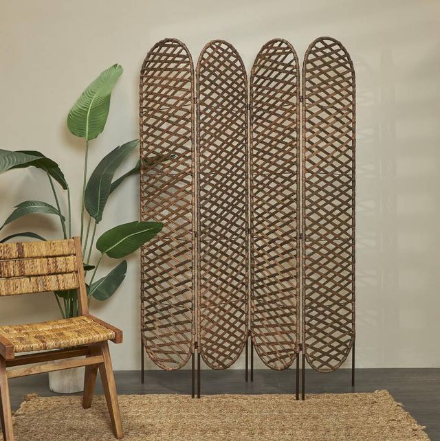 Deco Marche Copper Oval Room Divider Screen-3