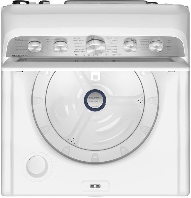 Maytag® 5.5 Cu Ft. White Impeller Top Load Washer with Extra Power and Pet Pro Option-2