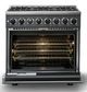 Viking® 7 Series 36" Cast Black Pro Style Dual Fuel Range-1