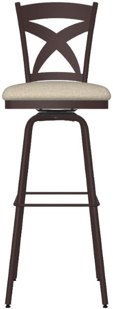 Amisco Customizable Marcus Upholstered Swivel Spectator Stool-1