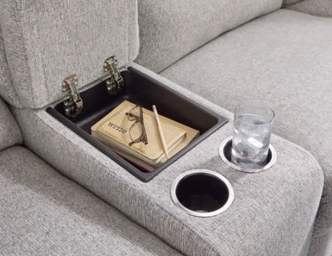 Signature Design by Ashley® Acklen Place 6-Piece Pewter Left-Arm Facing Power Reclining Sectional and Chaise-2
