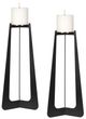 Uttermost® Columnar 2-Piece Matte Black Candleholder Set-0