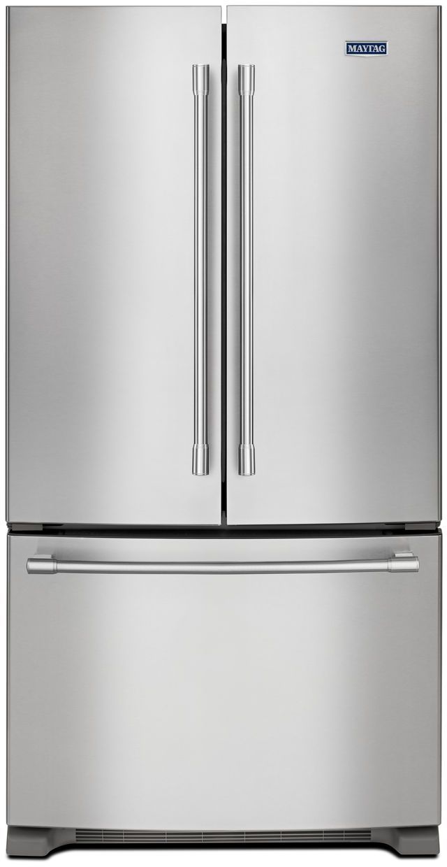 Maytag® 36 in. 20.0 Cu. Ft. Fingerprint Resistant Stainless Steel Counter Depth French Door Refrigerator-0
