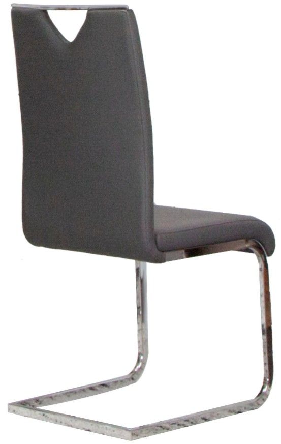 Cramco Dana Charcoal/Chrome Dining Side Chair-3