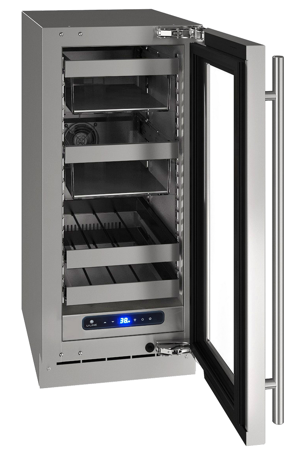 U-Line® 15" Stainless Steel Wine Cooler-1