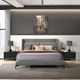 Armen Living Legend 3-Piece Black/Gray Queen Platform Bedroom Set-1