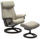 Stressless® by Ekornes® Customizable Paul Medium Signature Base Manual Recliner with Ottoman-0