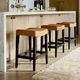 Bassett® Furniture Customizable Vail Leather Saddle Counter Stool-3