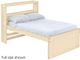 Crate Designs™ Furniture Unfinished Full XL Youth Captain's Bookcase Bed-0