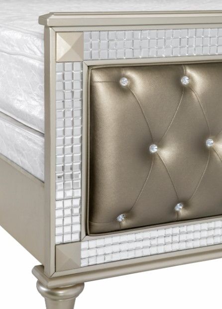 Mazin Furniture Juliette Champagne King Panel Bed-2