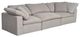 Moe's Home Collection Clay 3-Piece Light Grey Modular Sectional Sofa-0