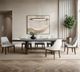 Furniture of America® Morden 7-Piece Dark Walnut/Off-White Dining Table Set-0