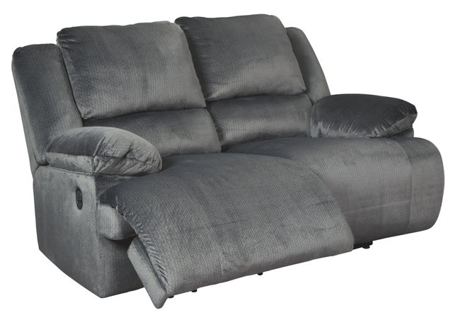 Signature Design by Ashley® Clonmel Charcoal Reclining Loveseat-0