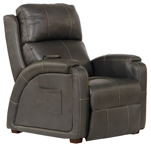 American Wholesale Furniture Reliever Gunmetal Power Recliner-0