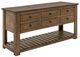 International Furniture Direct Parota III Barrel Brown Sofa Table-0