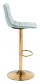 Zuo® Prima Light Green & Gold Bar Chair-2