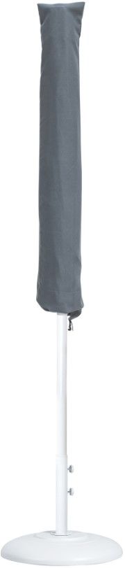 Meridian Furniture Fiji Matte White/Navy/White Aluminum Outdoor Patio Umbrella and Round Base-2