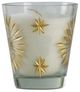 A & B Home Gold/White Starburst Pattern Soy Wax Candle-1