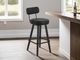International Furniture Direct Eclipse Black/Blacksmithing Matte Black 30'' Barstool-1