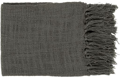 Surya Tilda Charcoal 59"x51" Throw Blanket-0