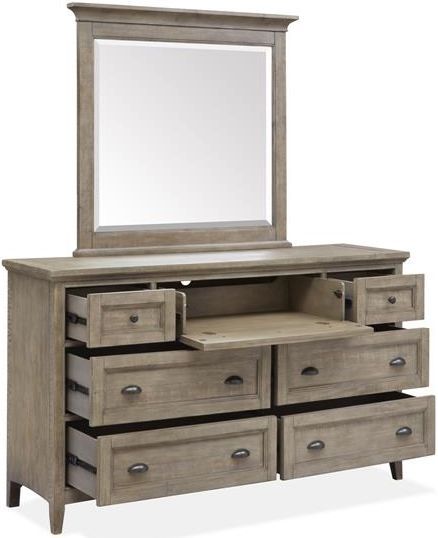 Magnussen Home® Paxton Place Dovetail Grey Landscape Mirror-2