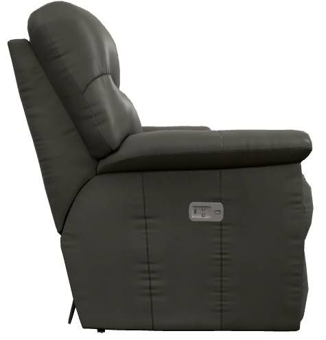 La-Z-Boy® James Charcoal Leather Power Reclining Sofa with Headrest-2