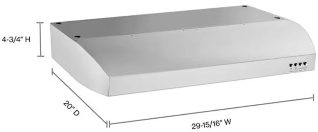 Whirlpool® Gold® 30" Stainless Steel Under Cabinet Range Hood-1