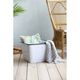 A & B Home Glossy White 17" Square Basket-3