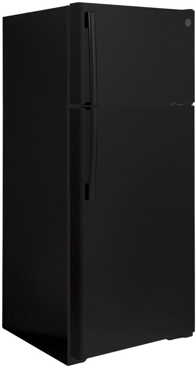 GE® 28" 17.5 Cu. Ft. ENERGY STAR® Black Top Freezer Refrigerator-3