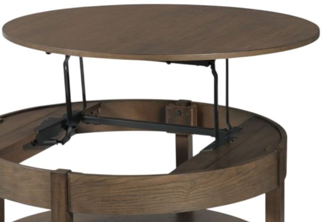 Creek Side Customs Costa Way Deep Brown Lift Top Round Cocktail Table-2