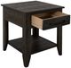 International Furniture Direct Teak Stained Dark End Table-4