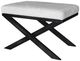 Nest Home Collections Nova Black Wash/Cream Ottoman -0