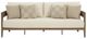 Signature Design by Ashley® Serene Bay Dark Brown/White Aluminum/Fabric Outdoor Sofa-1