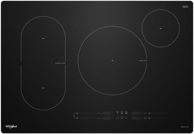 Whirlpool® 30" Black Intelligent Induction Cooktop with Temp Cook™ Technology-0