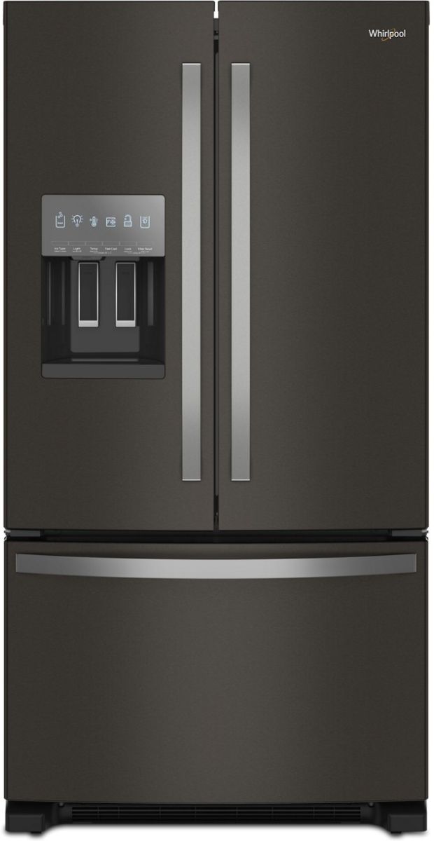 Whirlpool® 36 in. 24.7 Cu. Ft. Fingerprint Resistant Black Stainless Steel French Door Refrigerator-0