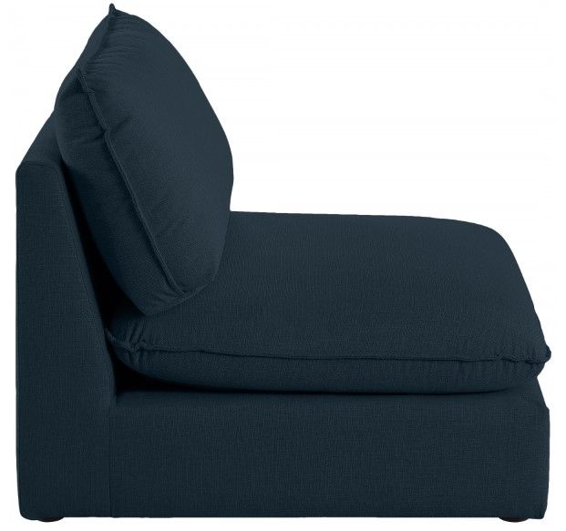 Meridian Furniture Mackenzie Navy Modular Armless Chair-2