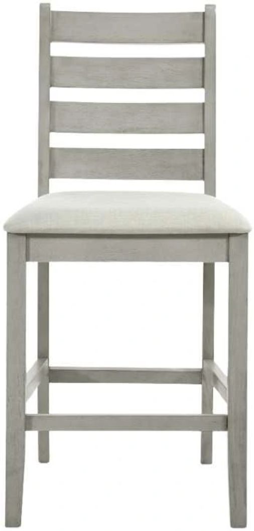 New Classic® Home Furnishings Pascal Driftwood Gray Ladderback Counter Dining Chair-2
