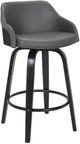 Armen Living Alec Black Brushed/Gray Bar Stool-0