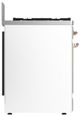 Ilve® Majestic III 30" White Pro Style Dual Fuel Liquid Propane Range with Solid Door and Copper Trim-4