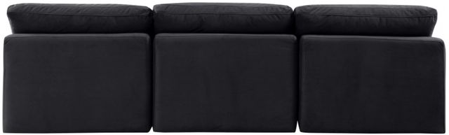 Meridian Furniture Indulge 3-Piece Black Velvet Armless Sofa -3