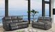 Furniture of America® Lila Gray Power Reclining Loveseat-1